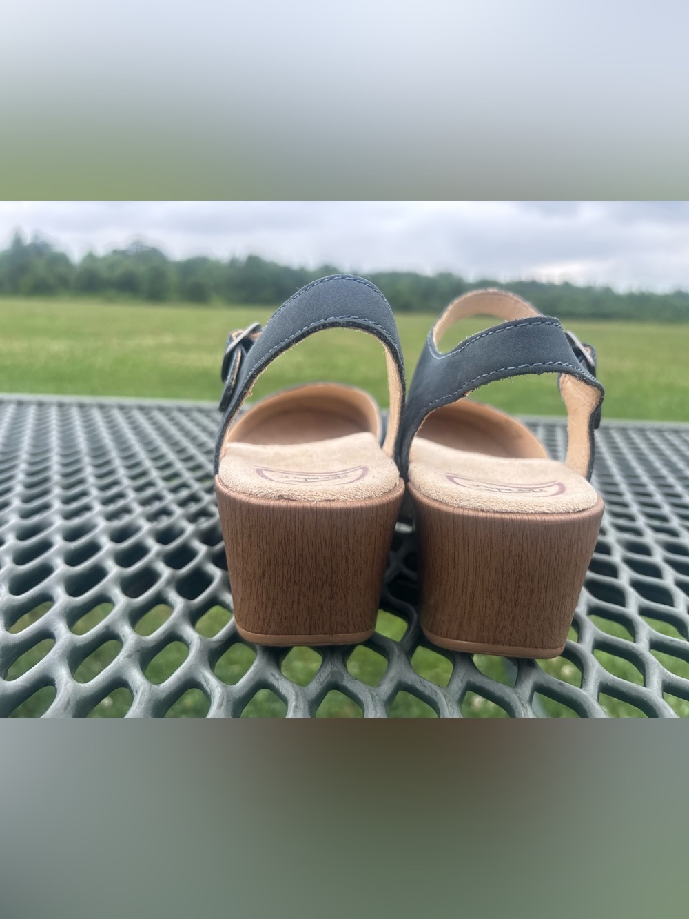 Dansko Sam Mary Jane Clogs Denim Burnished Nubuck Sandals Work Shoes 38 7.5-8 - Picture 9 of 10